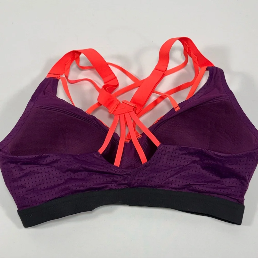 Strappy Back Victoria's Secret Purple Mesh Sports Bra 34C
